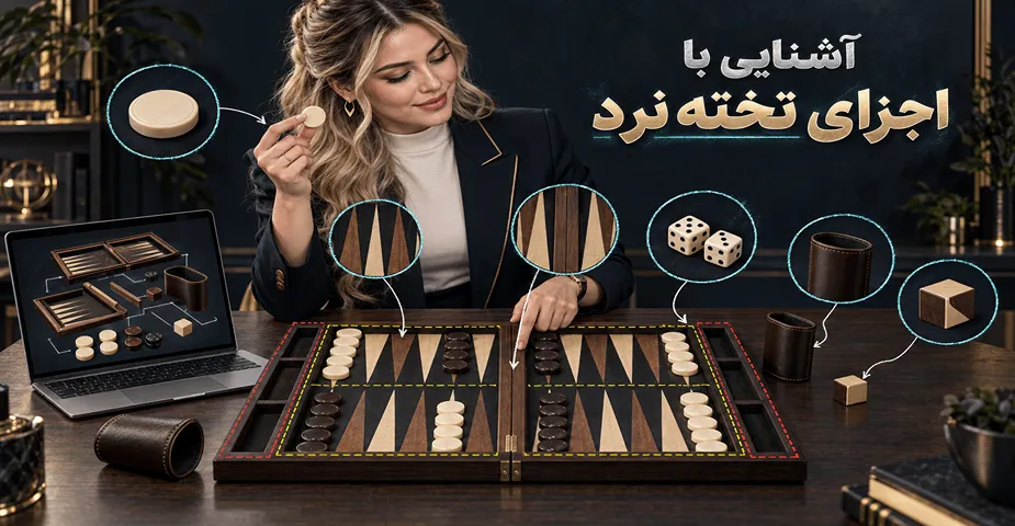 آشنایی با اجزای تخته نرد